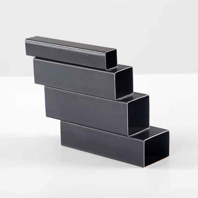Tubo di carbonio standard ASTM 4x4 nero MS tubo quadrato in acciaio spessore 1,5 mm per materiali da costruzione