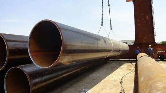 Tubo di acciaio a spirale di grande diametro certificato CE ASTM A252 SSAW Tubo saldato in acciaio al carbonio