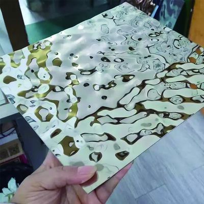 Acqua ondulata pannello di parete in metallo in acciaio inossidabile per larghezza personalizzata e tecnica di laminatura a freddo laminata a caldo