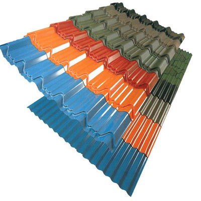 18 Gauge Color Coated PPGI PPGL Steel Sheet Roofing Tile corrugato con tolleranza ± 1% Copper Galvanized Coated