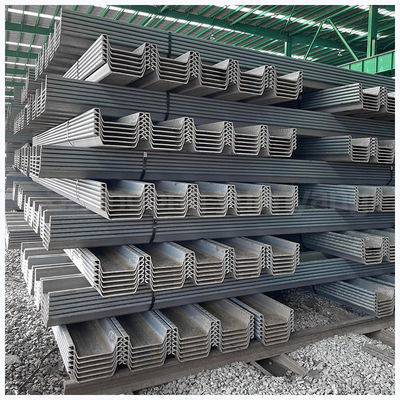 ASTM Standard laminato a caldo laminato a freddo Larssen Interlocking 9M 12M 15M 18M Z Steel Sheet Piling per le esigenze del cliente