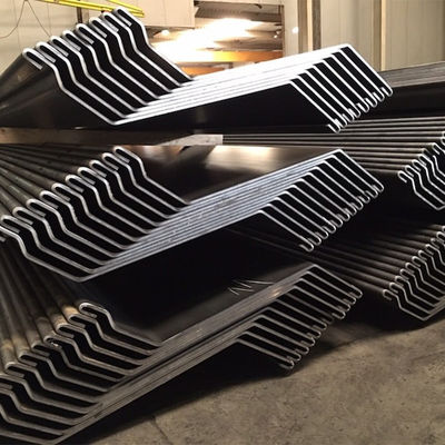 ASTM Standard laminato a caldo laminato a freddo Larssen Interlocking 9M 12M 15M 18M Z Steel Sheet Piling per le esigenze del cliente