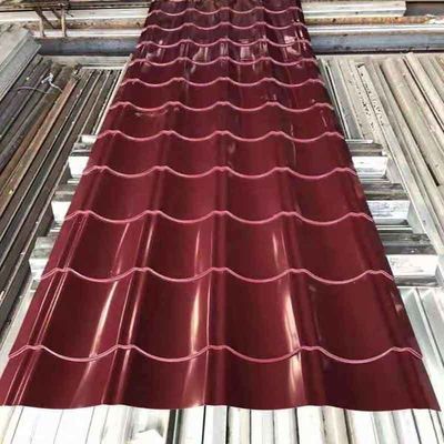 Piastra ondulata di tipo piastrelle multiple di calibro 26 Zinc Coating Aluminium 60g Piastra d'acciaio per bobine Ppgl laminate a freddo