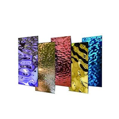 300 Serie Grade Ripple Acqua Decorativa Acciaio Inossidabile Piatta lamiera di metallo pannello di parete Tolleranza ± 1% per la decorazione domestica