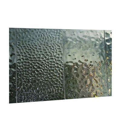 Colore personalizzato SS304 Specchio Oro Effetto Acqua Acciaio inossidabile Acqua decorativa Rivolte foglio per la decorazione del ristorante