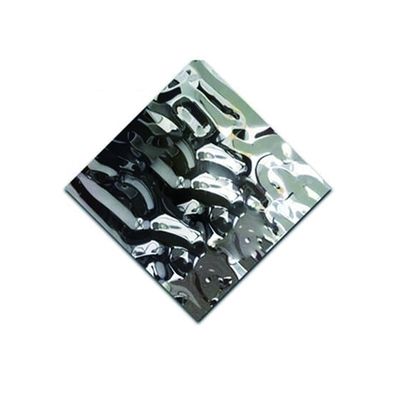 Colore personalizzato SS304 Specchio Oro Effetto Acqua Acciaio inossidabile Acqua decorativa Rivolte foglio per la decorazione del ristorante