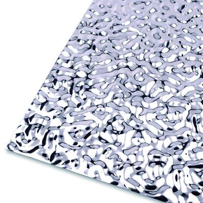 Fogli di acciaio inossidabile corrugato con martello a specchio d'oro di serie 300 ASTM per varie industrie