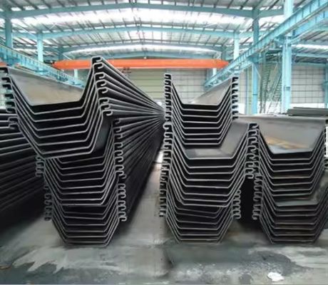 Parete di ritenuta dell'acqua laminata a caldo galvanizzata A660 pilastri in lamiera di acciaio al carbonio connettore tipo Z per la costruzione di lamiere piatte