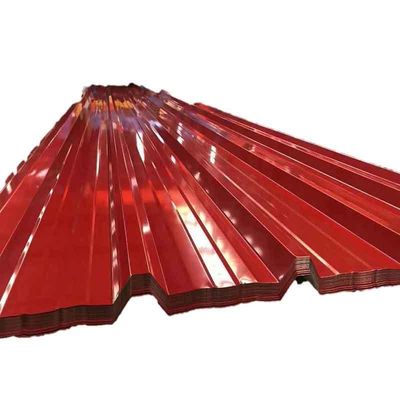 Servizio di taglio di 1000-1220 mm di larghezza 3mx1mx0.4mm Tavola di ferro ondulato rivestita a colori per la costruzione direttamente