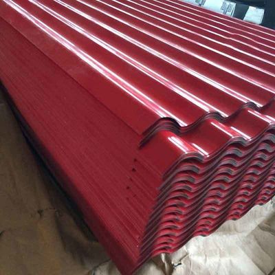 Larghezza 700-2000MM Full Hard 18 Gauge Color Coated PPGI PPGL lamiera di acciaio per la copertura corrugata piastrelle Zhongyu