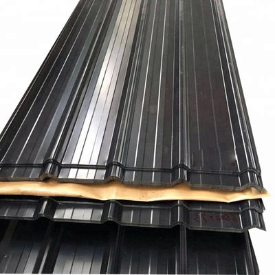 Decoiling 0.4mm 24 Gauge Galvanizzato 4ft x 16ft 35 Fogli di ferro lamiere di acciaio ondulato Piastrelle di acciaio scuotere Roofing Roof Metal Panels