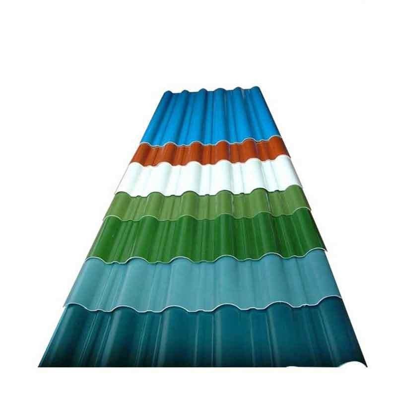 0.14-0.20MM Spessore foglio di copertura colorato per traverse di tetto Q195 Q235 piastra in acciaio ondulato